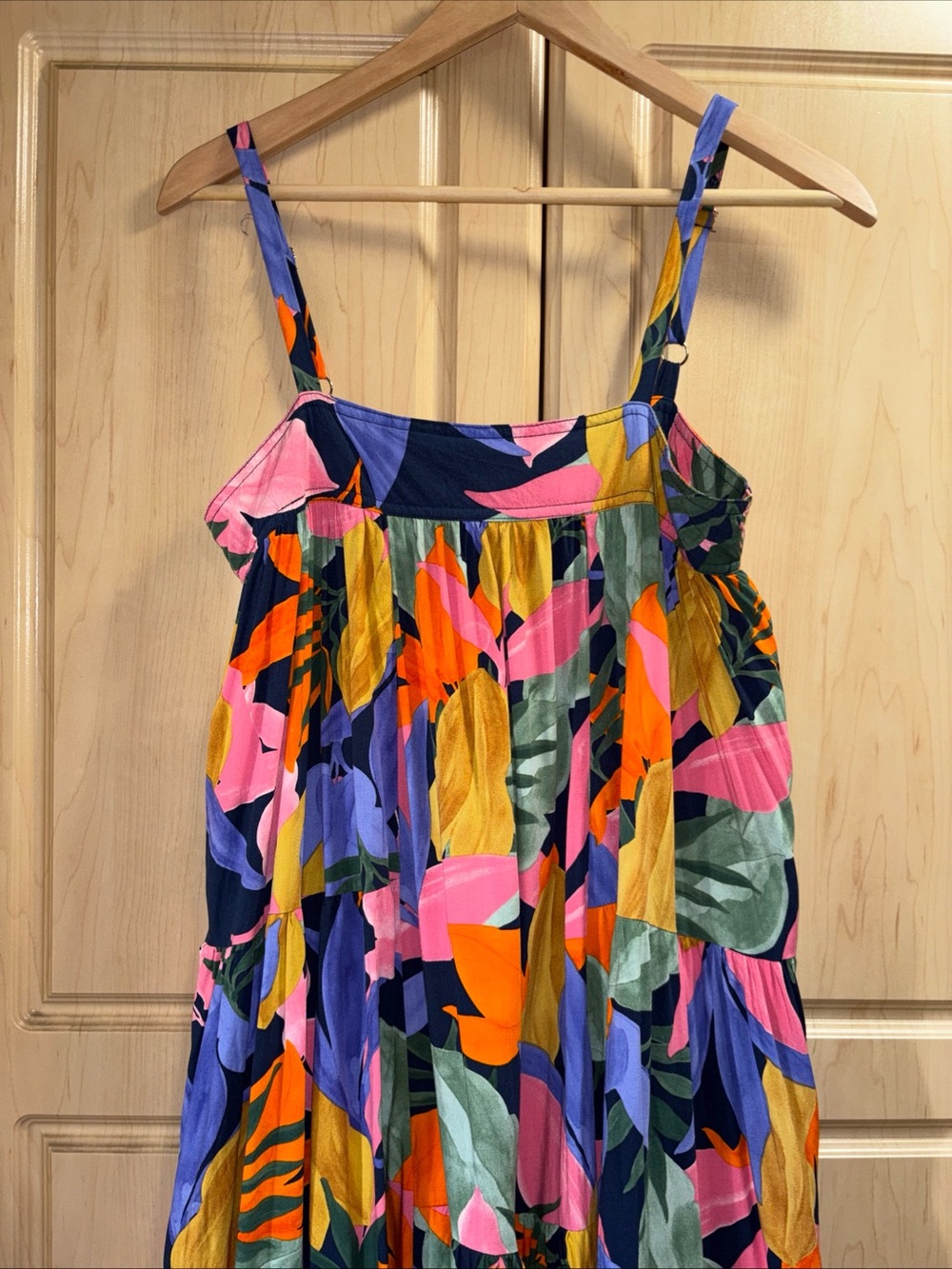 Anthropologie Abel the Label Leonard Tropical Tier Midi Dress Small